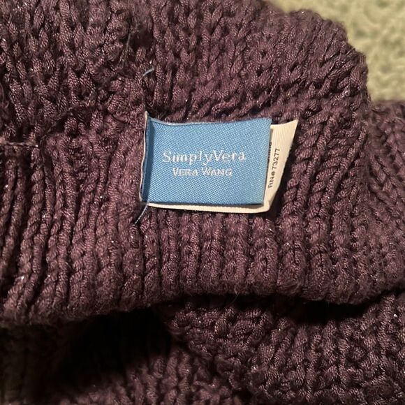 Simply Vera Vera Wang Women's Floral Accent Ribbed Knitted Bonnet Hat - Picture 4 of 5